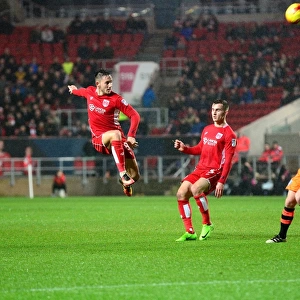 Bristol City's Josh Brownhill Goes for Glory Against Sheffield Wednesday, January 2017