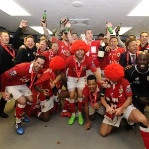 Bristol City's JPT Victory: Celebrating in the Dressing Room