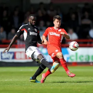 Print of Bristol City's Karleigh Osborne clearing the ball under pressure