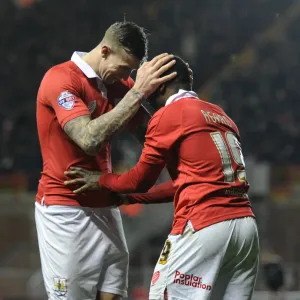 Bristol City's Kieran Agard Celebrates Goal Print Bristol City's Kieran Agard Celebrates Goal Print