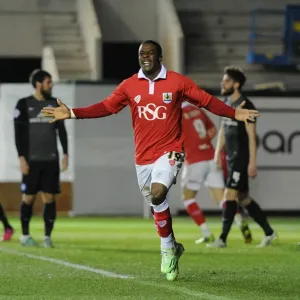 Bristol City's Kieran Agard Celebrates Goal Print Bristol City's Kieran Agard Celebrates Goal Print