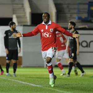 Bristol City's Kieran Agard Celebrates Goal Print Bristol City's Kieran Agard Celebrates Goal Print