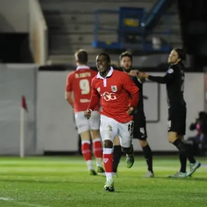 Bristol City's Kieran Agard in Euphoric Celebration Print Bristol City's Kieran Agard in Euphoric Celebration Print