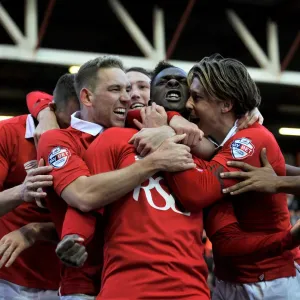 Bristol City's Kieran Agard FA Cup Goal Celebration Print
