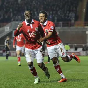 Bristol City FC Print: Kieran Agard and Korey Smith Celebrate Goal Bristol City FC Print: Kieran Agard and Korey Smith Celebrate Goal