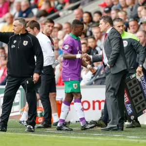 Bristol City's Kieran Agard Substituted after Scoring Twice against Fleetwood Town, 2014 Bristol City's Kieran Agard Substituted after Scoring Twice against Fleetwood Town, 2014