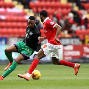Bristol City FC Print - Jonathan Kodjia vs Zakarya Bergdich