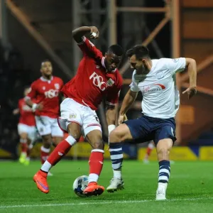 Bristol City's Kodjia Spins Past Preston's Wright in Championship Clash Bristol City's Kodjia Spins Past Preston's Wright in Championship Clash