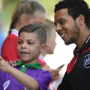 Bristol City Player and Young Fan Print Bristol City Player and Young Fan Print