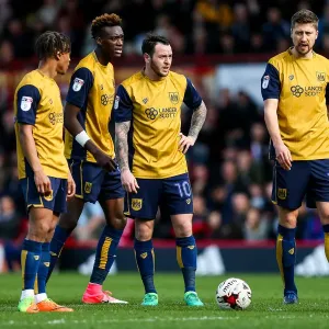 Bristol City's Lee Tomlin Readies for Free Kick against Brentford, Sky Bet EFL Championship