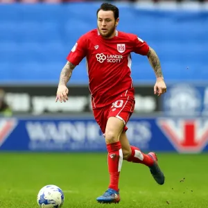 Bristol City's Lee Tomlin at Wigan Athletic's DW Stadium, Sky Bet Championship Match, 11 March 2017