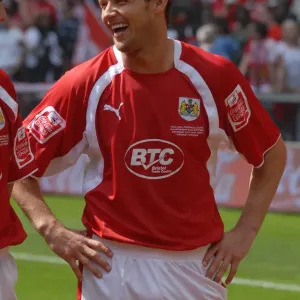Bristol City's Lee Trundle: Celebrating Promotion in the Play-Off Final