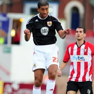 Bristol City FC Print - Lewin Nyatanga Clearing the Ball