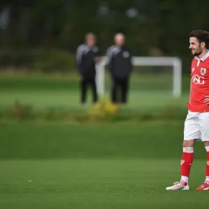 Bristol City's Lewis Hall Readies for Penalty Against Millwall in U21 PDL2 Match
