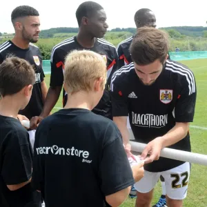 Bristol City's Lewis Hall Signs Autographs at Portishead Town Pre-Season Friendly Bristol City's Lewis Hall Signs Autographs at Portishead Town Pre-Season Friendly