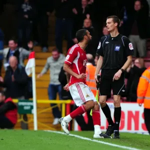 Bristol City's Liam Fontaine Disputes Last-Minute Goal in Championship Match against Birmingham City (23/10/2011)