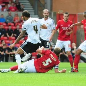 Bristol City's Liam Fontaine Fouled in Box Goal-Bound Shot Ignored by Referee vs. Nottingham Forest (Nottingham Forest v Bristol City, Championship 2012)