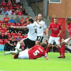 Bristol City's Liam Fontaine Fouls Called Back vs. Nottingham Forest (Nottingham Forest v Bristol City, Championship 2012)
