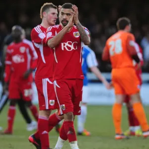 Bristol City's Liam Fontaine Shows Appreciation to Traveling Fans vs. Peterborough United (180212)