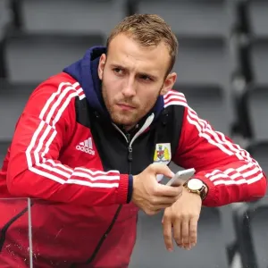 Bristol City's Liam Kelly in Action at Milton Keynes Dons vs. Bristol City, Sky Bet League One, August 24, 2013