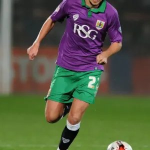 Bristol City's Luke Ayling in Action against Cheltenham Town, Johnstone's Paint Trophy, October 8, 2014