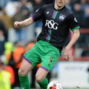 Print of Luke Ayling in Action at Griffin Park