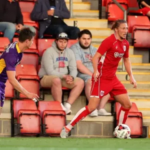 Bristol City's Luke Ayling in Control at Abbey Business Stadium: Cheltenham Town vs. Bristol City Preseason Friendly