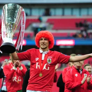 Bristol City's Luke Ayling Lifts the Johnstone Paint Trophy Print Bristol City's Luke Ayling Lifts the Johnstone Paint Trophy Print