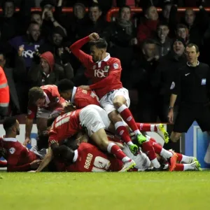 Bristol City's Luke Ayling Scores the Game-Winning Goal Against Crawley Town in Sky Bet League One: Celebration at Ashton Gate