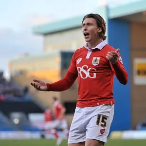 Bristol City's Luke Freeman Fights for Corner Kick Print Bristol City's Luke Freeman Fights for Corner Kick Print