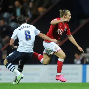 Bristol City's Luke Freeman Outruns Preston North End's Neil Kilkenny Bristol City's Luke Freeman Outruns Preston North End's Neil Kilkenny