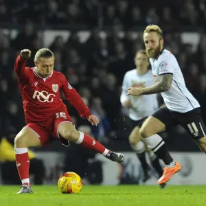 Bristol City's Luke Freeman Readies for Shot Against Derby County Bristol City's Luke Freeman Readies for Shot Against Derby County