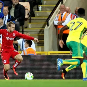 Bristol City's Luke Freeman Scores Past Norwich City Goalkeeper in Championship Clash Bristol City's Luke Freeman Scores Past Norwich City Goalkeeper in Championship Clash
