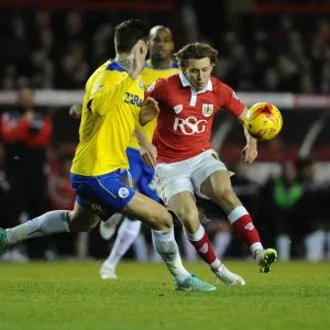 Bristol City's Luke Freeman Soars Over Sonny Bradley - Sky Bet League One Clash at Ashton Gate