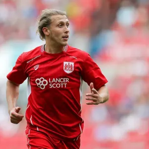 Bristol City's Luke Freeman Watches On During Pre-Season Clash Against Portsmouth