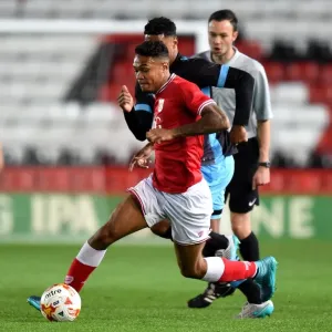 Bristol City's Marley Bishop-Wisdom in Action: U21 Clash Against Sheffield Wednesday at Ashton Gate Stadium