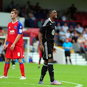 Bristol Citys Marlon Jackson shows his frustration after going close