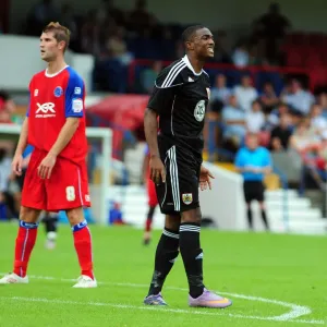 Bristol Citys Marlon Jackson shows his frustration after going close Bristol Citys Marlon Jackson shows his frustration after going close
