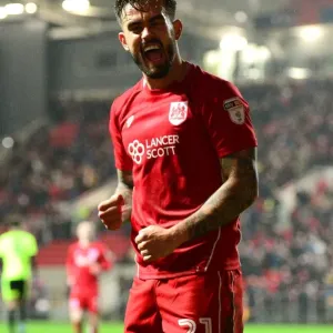 Bristol City FC Print: Marlon Pack Celebrates Tammy Abraham's Goal Bristol City FC Print: Marlon Pack Celebrates Tammy Abraham's Goal