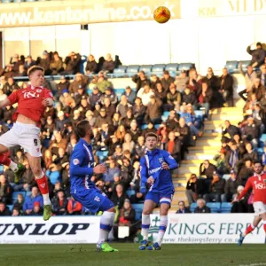 Bristol City's Matt Smith Charges Towards Goal in Sky Bet League One Clash against Gillingham