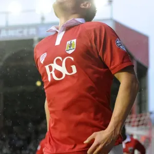 Bristol City's Matt Smith Ecstatically Celebrates Goal Against Yeovil Town in Sky Bet League One at Ashton Gate Bristol City's Matt Smith Ecstatically Celebrates Goal Against Yeovil Town in Sky Bet League One at Ashton Gate