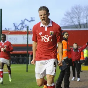 Bristol City's Matt Smith Erupts in Celebration After Scoring Against Yeovil Town in Sky Bet League One Bristol City's Matt Smith Erupts in Celebration After Scoring Against Yeovil Town in Sky Bet League One