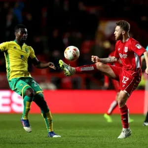 Bristol City's Matt Taylor in Control: A Pivotal Moment at Ashton Gate during Bristol City vs Norwich City, Sky Bet Championship Match, 2017