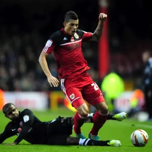 Bristol City's Matthew Briggs Fouls by Pritchard in Championship Clash