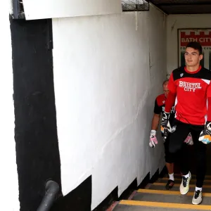 Bristol City's Max O'Leary Prepares for Preseason Friendly against Bath City, 2016