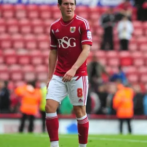 Bristol City's Neil Kilkenny in Action Against Brighton in Championship Clash (Sept 10, 2011) - Editorial Use Only