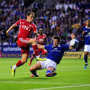 Bristol City's Neil Kilkenny Thwarts Leicester City's Sean St. Ledger Print Bristol City's Neil Kilkenny Thwarts Leicester City's Sean St. Ledger Print