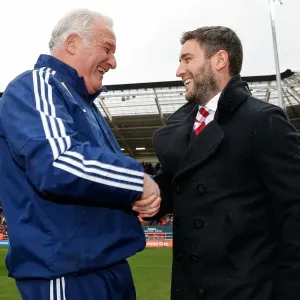 Bristol City's New Coach Lee Johnson Meets Ipswich Town's Goalkeeping Coach Malcolm Webster at Ashton Gate Stadium Bristol City's New Coach Lee Johnson Meets Ipswich Town's Goalkeeping Coach Malcolm Webster at Ashton Gate Stadium