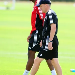 Bristol City FC Print: Kalifa Cisse with Steve Coppell