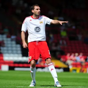 Bristol City's New Signing Nicky Hunt in Action against Blackpool, Championship Match, Ashton Gate Stadium, 2010